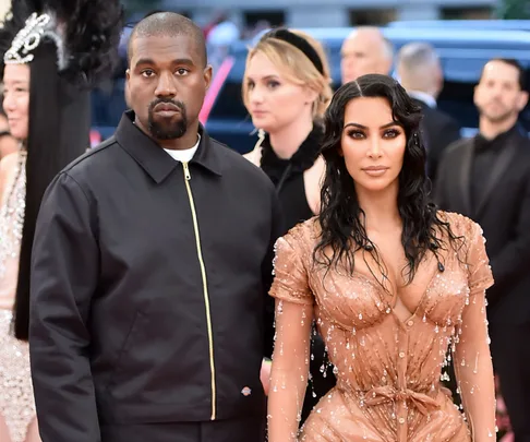 Kim Kardashian and Kanye West.