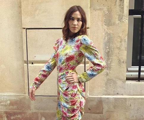 sachin and babi light blue dress Alexa Chung Editorial Stock Photo - Stock Image