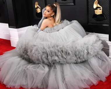 Ariana Grande at the 2020 grammy awards.