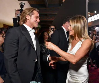 Brad Pitt and Jennifer Aniston at the 2020 SAG Awards.