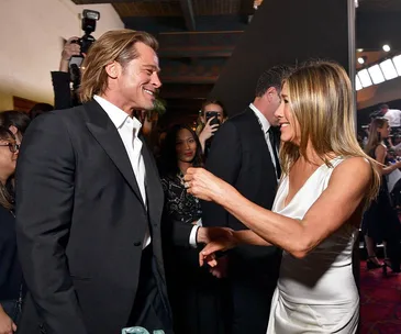 Brad Pitt and Jennifer Aniston at the 2020 SAG Awards.