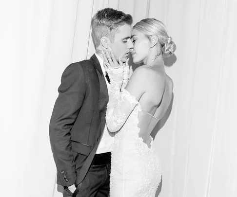 Justin and Hailey Bieber.