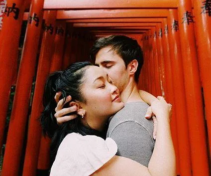 Lana Condor and Anthony De La Torre.