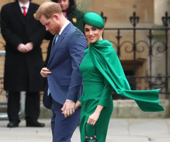 Meghan Markle and Prince Harry at their final royal engagement.