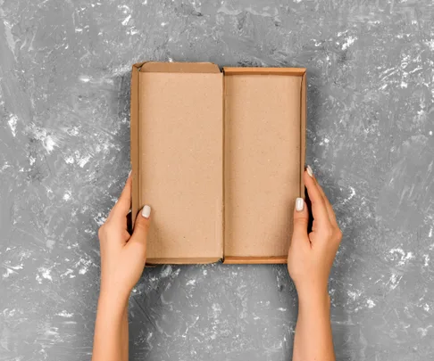 Cardboard box.