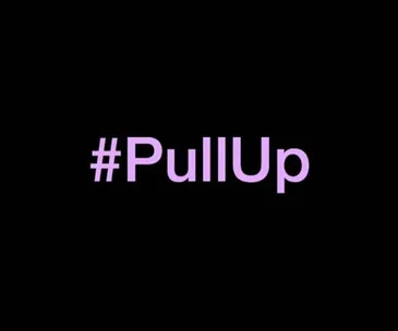 Black background with purple text "#PullUp."