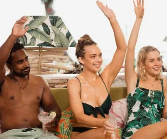 Niranga, Abbie and Helena from 'Bachelor In Paradise' Australia 2020.