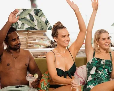 Niranga, Abbie and Helena from 'Bachelor In Paradise' Australia 2020.