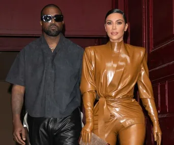 Kim Kardashian and Kanye West.