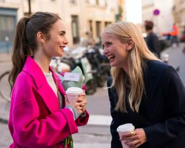 Emily In Paris' Lily Collins and Camille Razat.