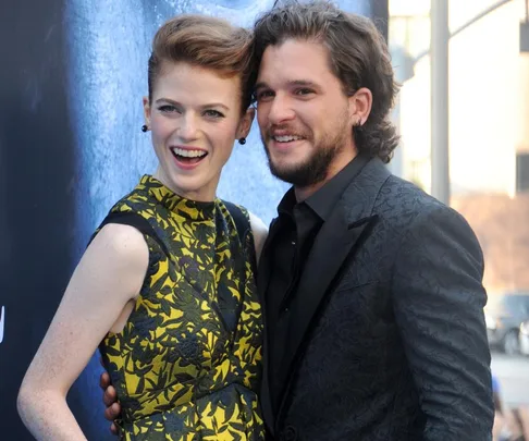 Rose Leslie and Kit Harington.