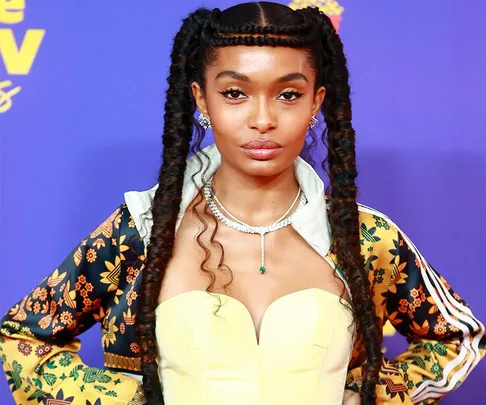 Yara Shahidi at the MTV Movie and TV Awards red carpet 2021