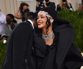 Rihanna and A$AP Rocky at the 2021 Met Gala.