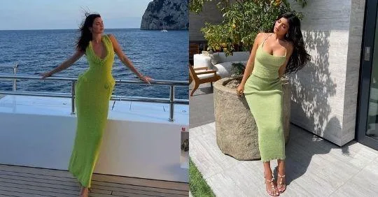 knit long dresses Neutral Knit Long Sleeve Maxi Dress main image 0