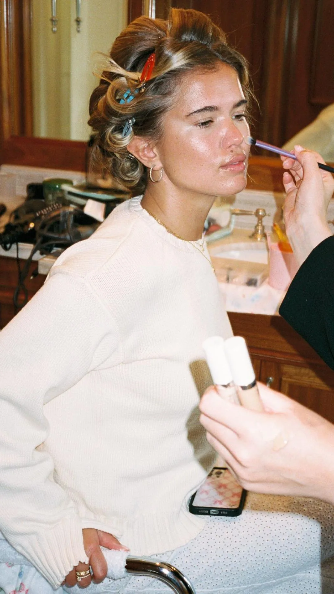 Influencer Matilda Djerf is a fan of hot rollers 