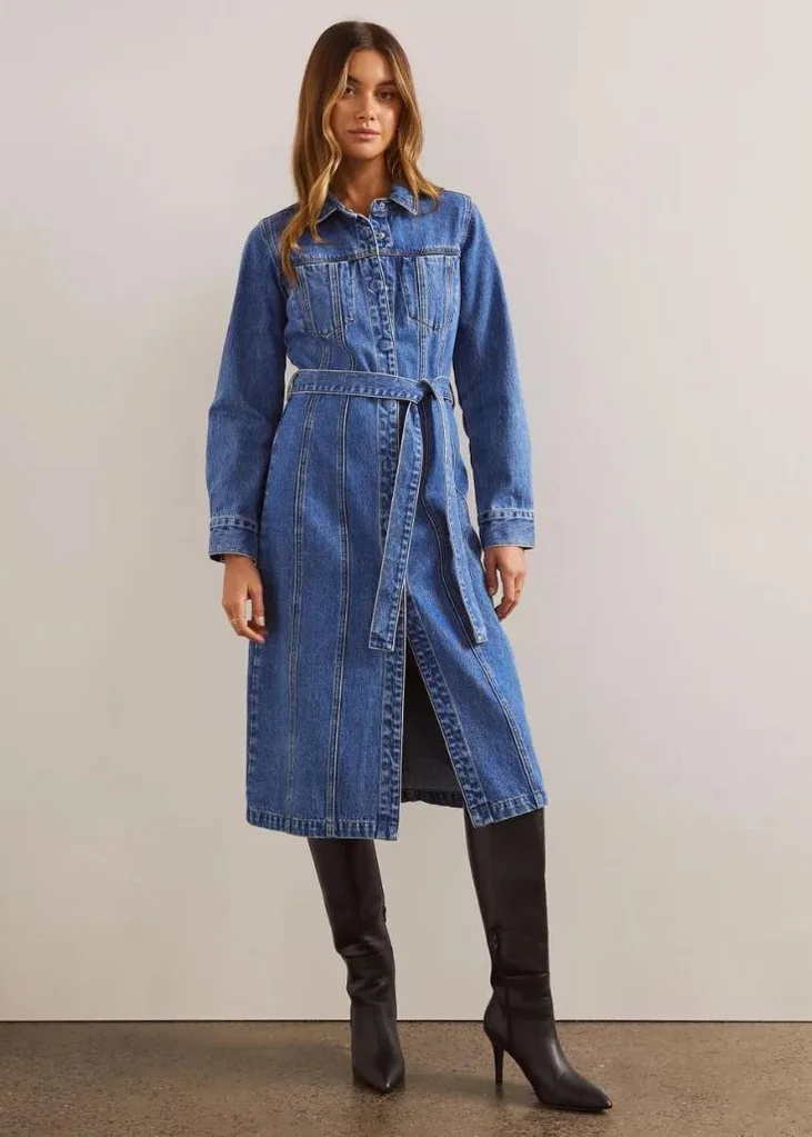 denim winter dress 