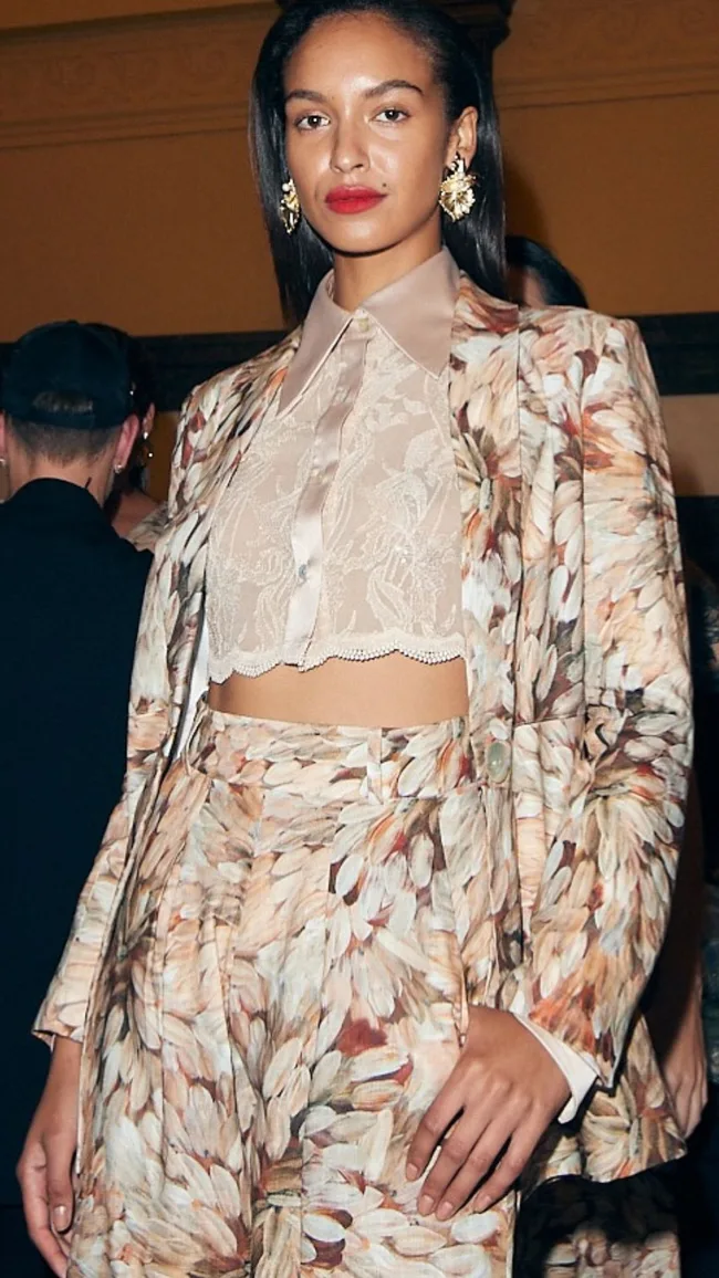 Model backstage at Maara Collective
