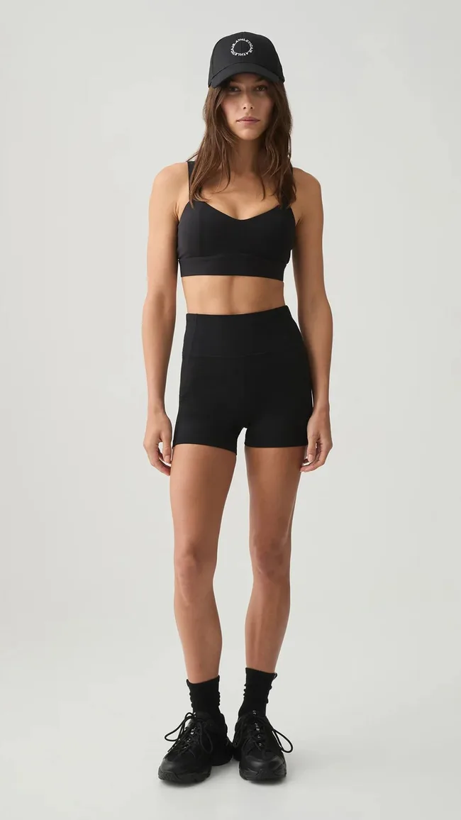 Aje Athletica Panelled Studio Sports Bra ($67.00 usually $95.00) and Peached Mid Length Bike Shorts ($68.00 usually $85.00)