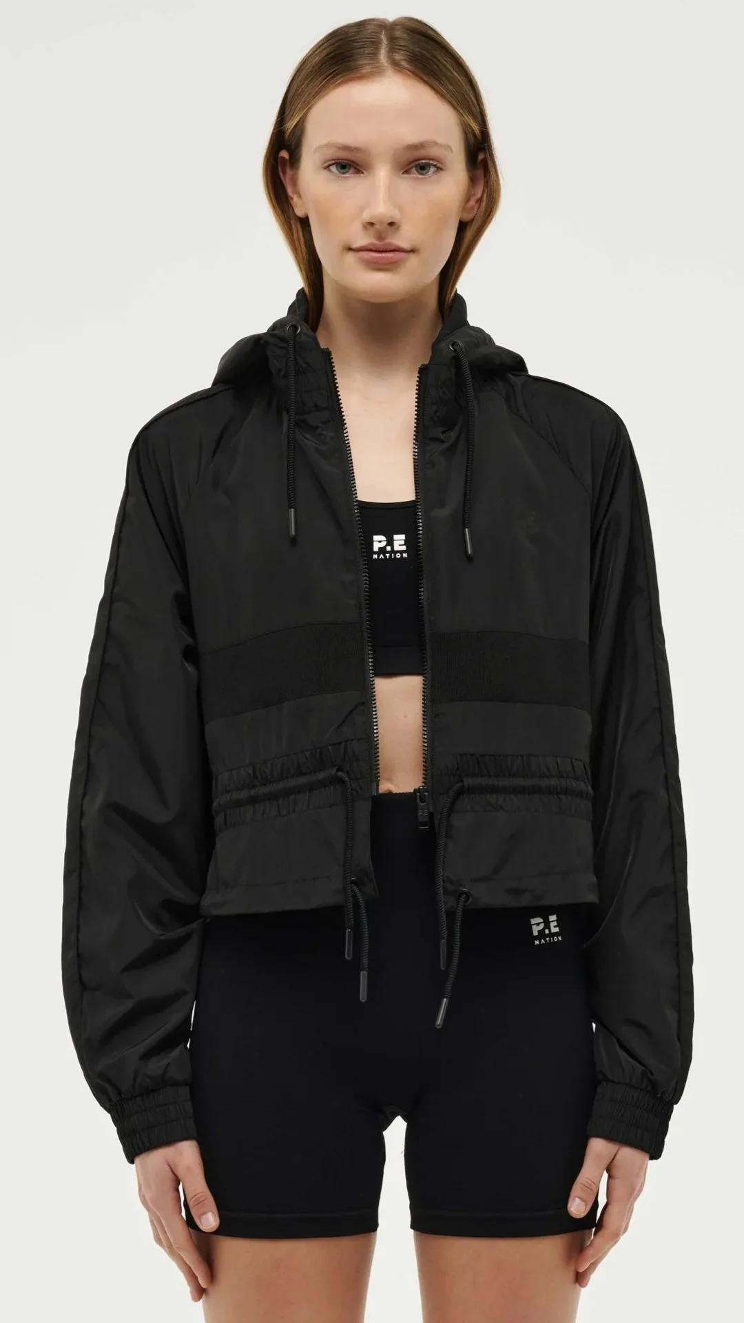 P.E Nation, Cropped Man Down Jacket In Black 