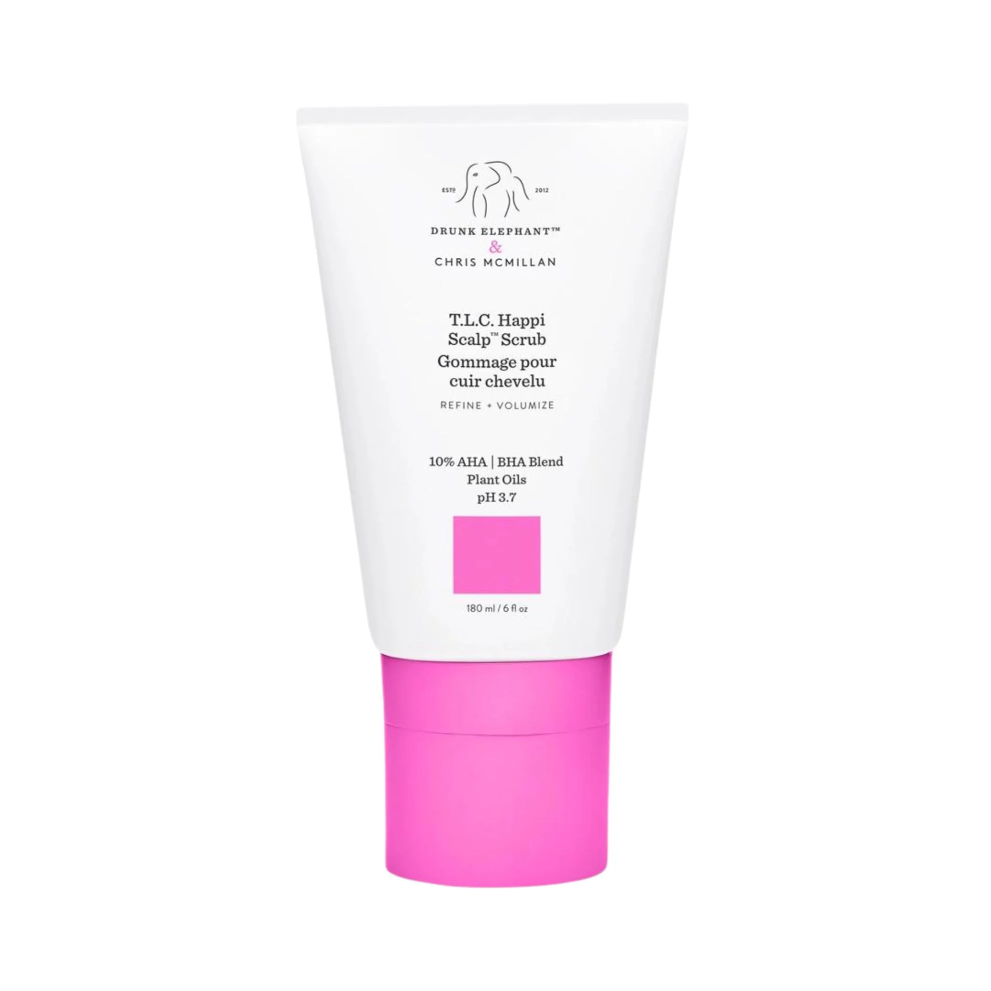 If you like to prioritise natural ingredients in your personal care routine or simply want a powerful scalp polish the Drunk Elephant TLC Happi Scalp Scrub is a must-try. The formula contains a 10% blend of alpha hydroxy acids including glycolic, lactic, tartaric and citrus to rapidly breakdown dead skin cells and biodegradable exfoliating beads to buff them away. The brand suggests using like a hair mask and letting it sit for between 5-15 minutes (depending on your individual tolerance) on the scalp to let the acids get to work. Then rinse free and wave goodbye to flakes and debris.