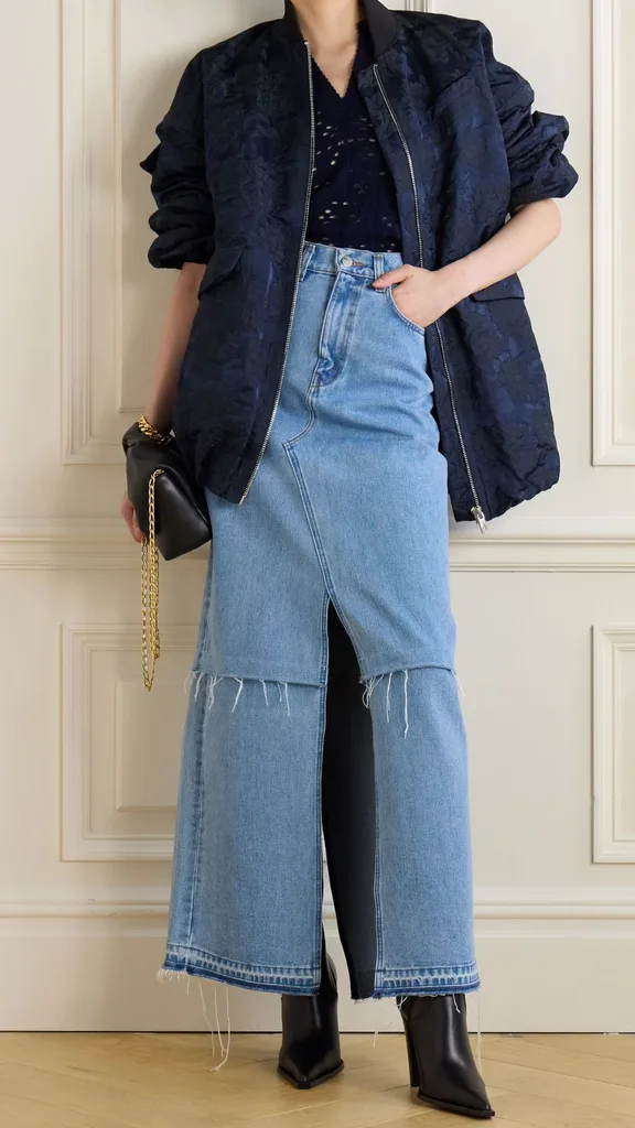 Ganni, Recycled Satin-Jacquard Bomber Jacket