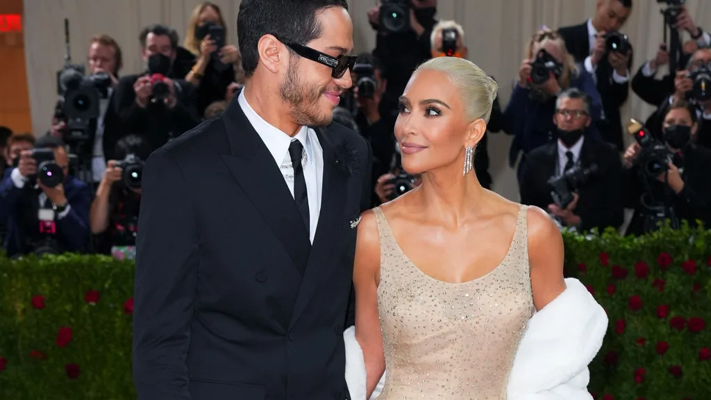 Pete Davidson and Kim Kardashian at the 2022 Met Gala