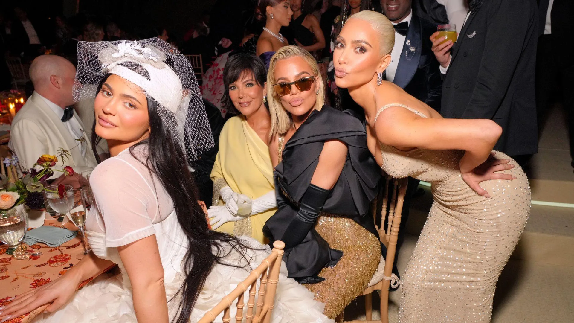 kylie jenner, kris jenner, khloe kardashian and kim kardashian at the 2022 met gala