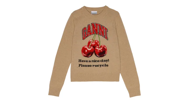 ELLE Best Valentine Gifts Ganni Cherry Jumper