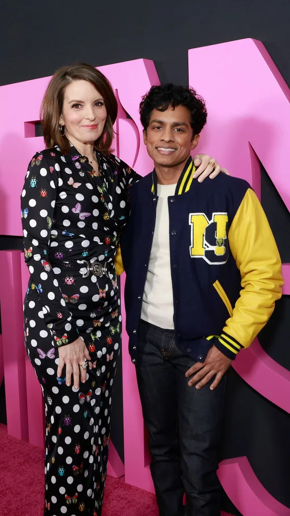 Tina Fey with Rajiv Surendra. 