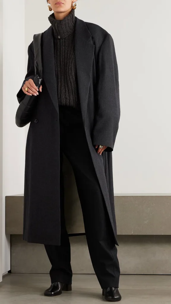 Lemaire oversized double breasted wool coat
