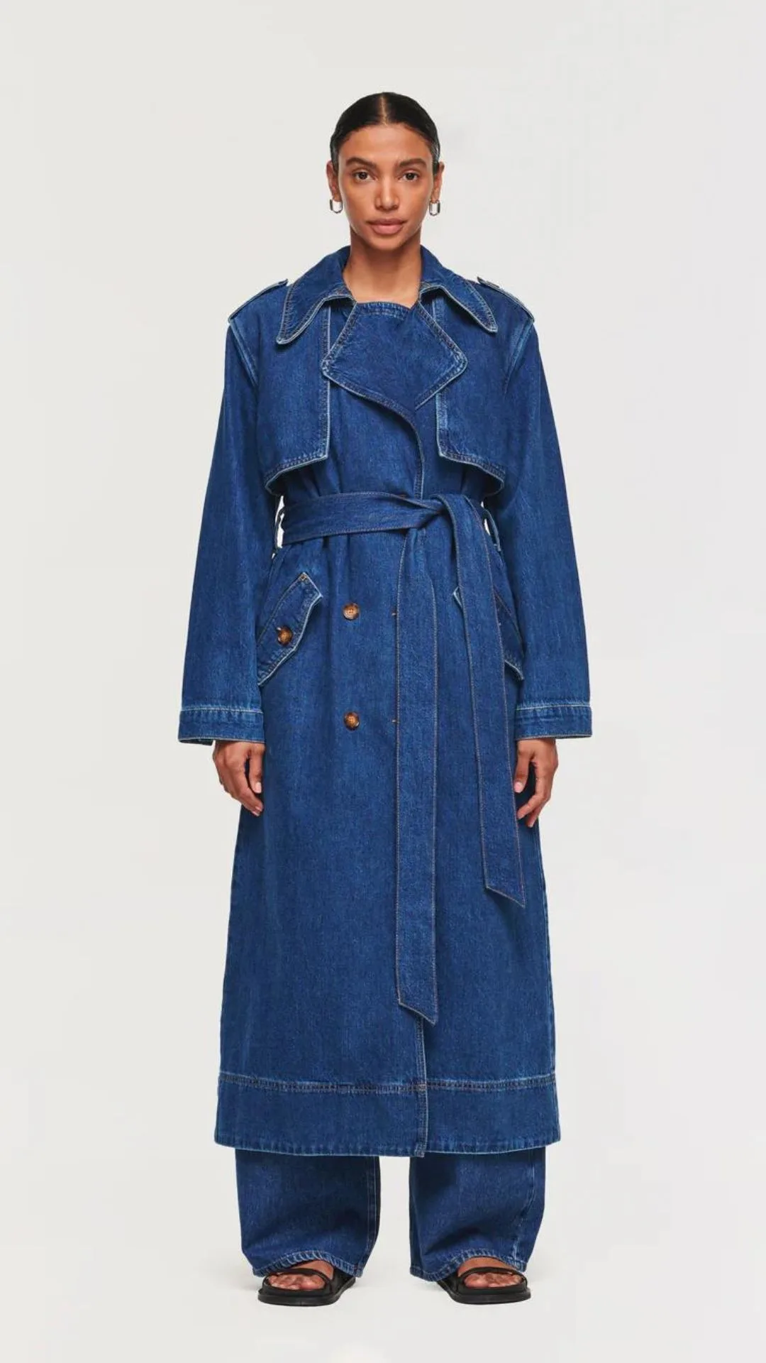 Shades of denim trenchcoat