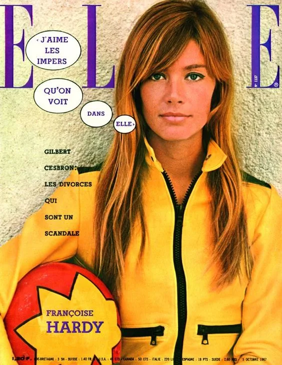 francoise hardy on the cover of elle