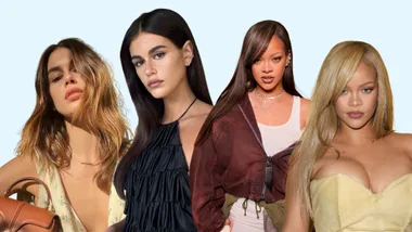 blonde to brunette celebrities kaia gerber and rihanna