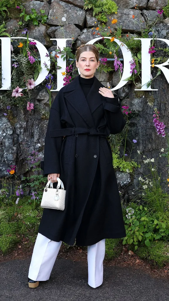 rosamund pike at dior cruise 2025