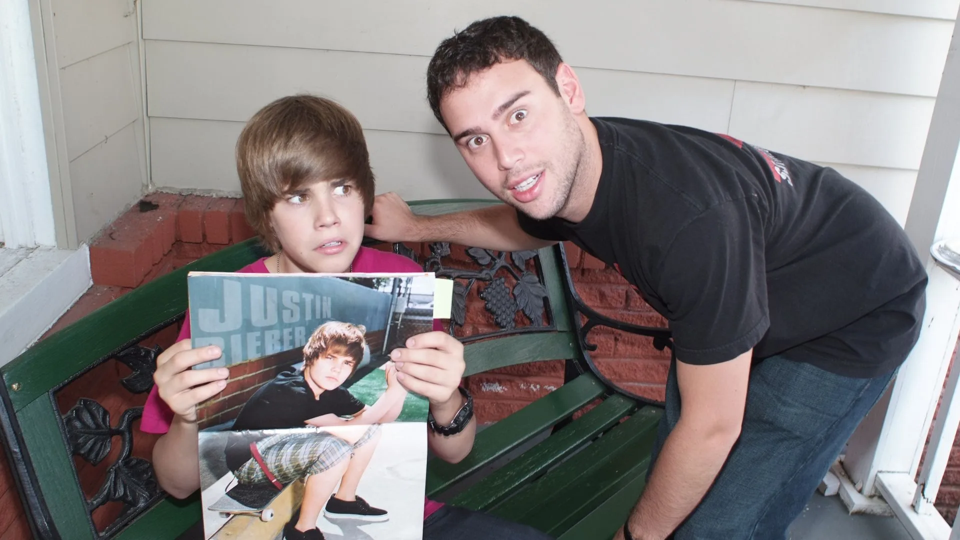 Justin Bieber and Scooter Braun