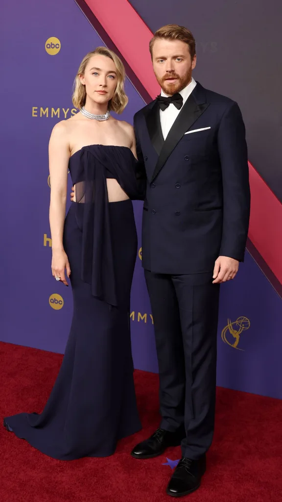 saoirse ronan and husband jack lowden at the emmys