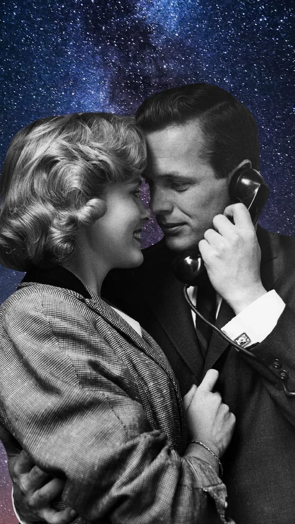 couple on the phone during mercury retrograde