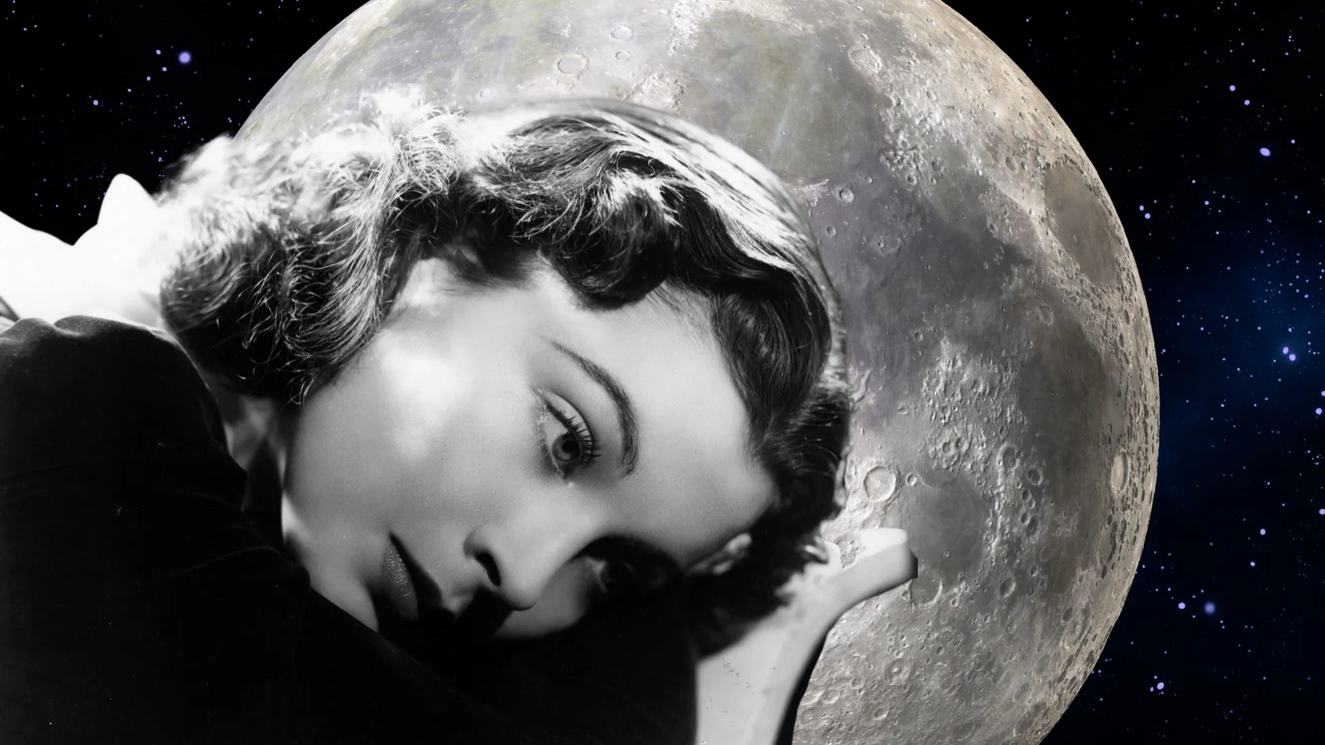 woman crying against the new moon in cancer