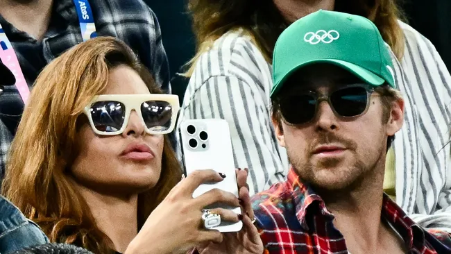 Ryan Gosling and Eva Mendes at Olympics 2024