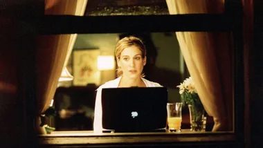 woman with computer at new financial year