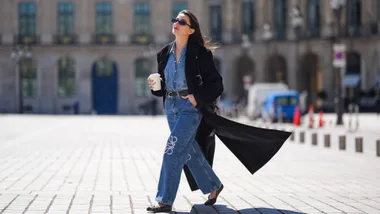 trendy woman drinking tiger nut milk coffee