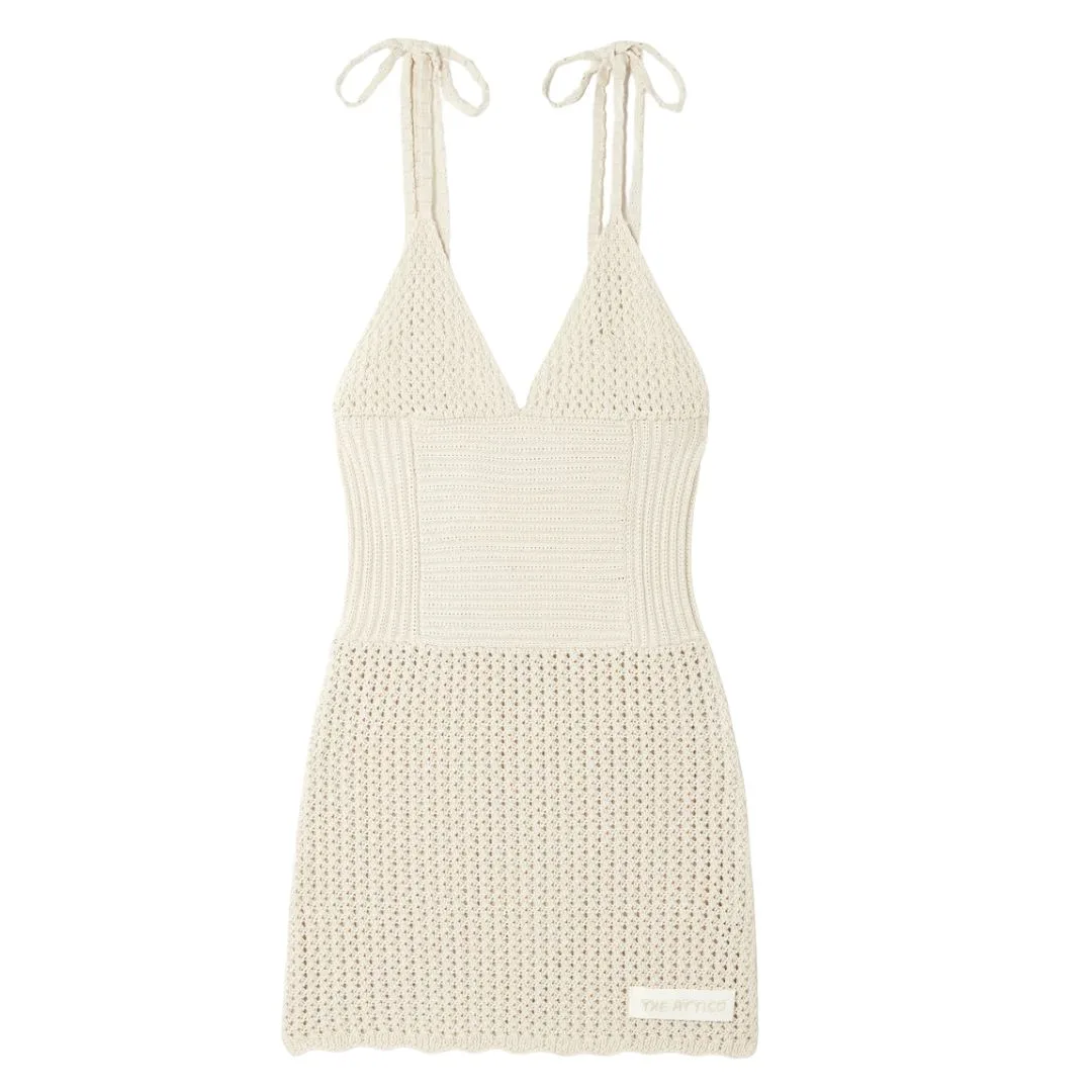 Attico The Crocheted Mini Dress 