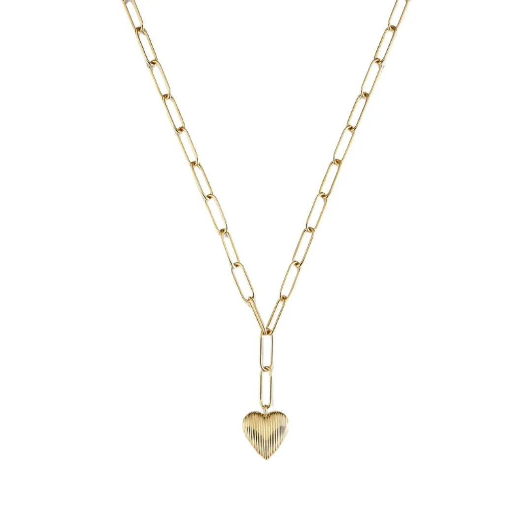 Mejuri Big Puffy Heart Necklace 