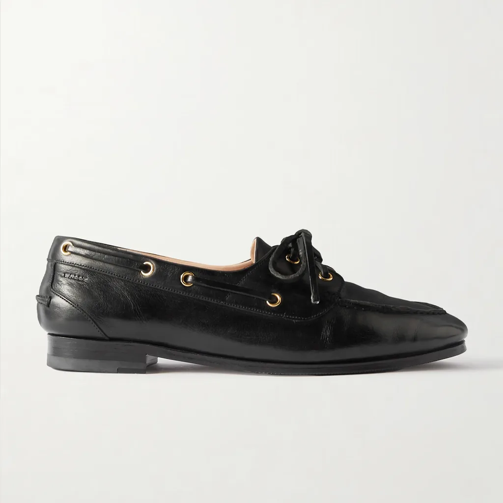 Bally boat shoe leather loafer