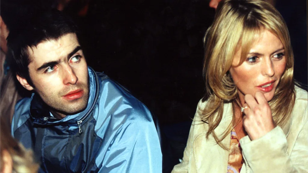 Liam Gallagher and fiance model Patsy Kensit in 1997