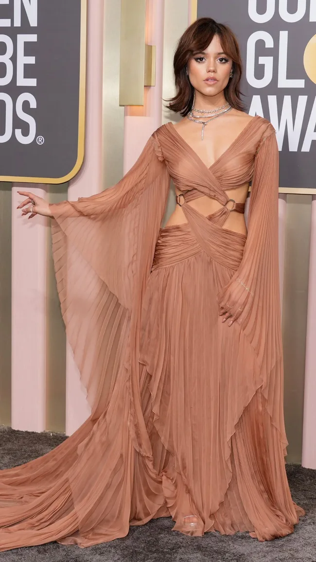 Jenna Ortega attends the 80th Annual Golden Globe Awards at The Beverly Hilton on January 10, 2023 in Beverly Hills, California.