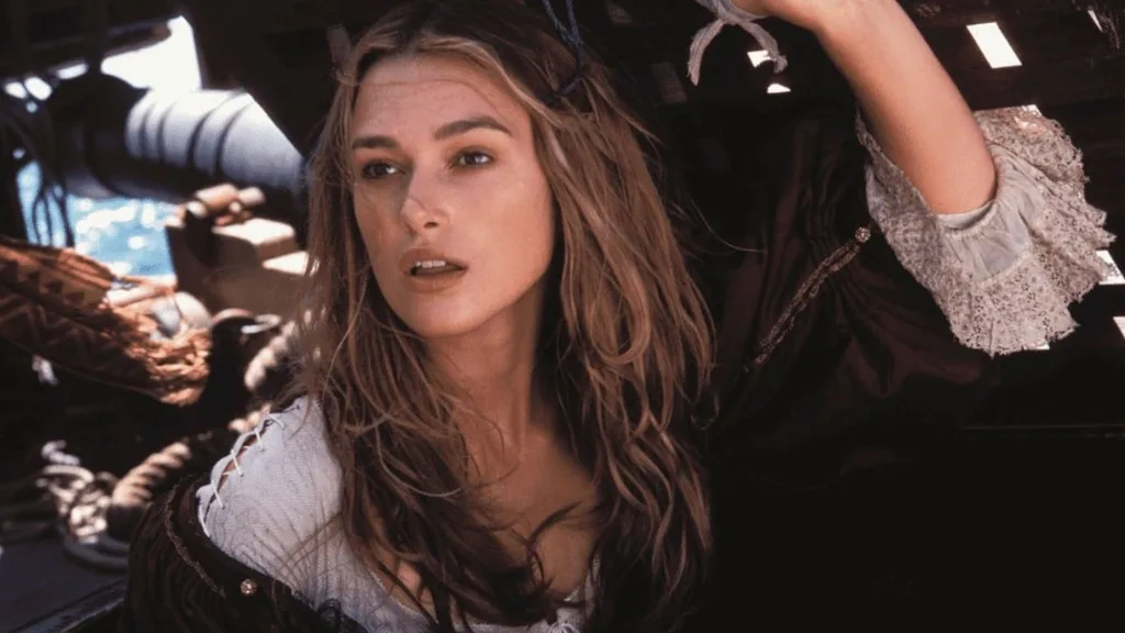 The ultimate pirate girl, Keira Knightley on the set of Pirates of the Caribbean 