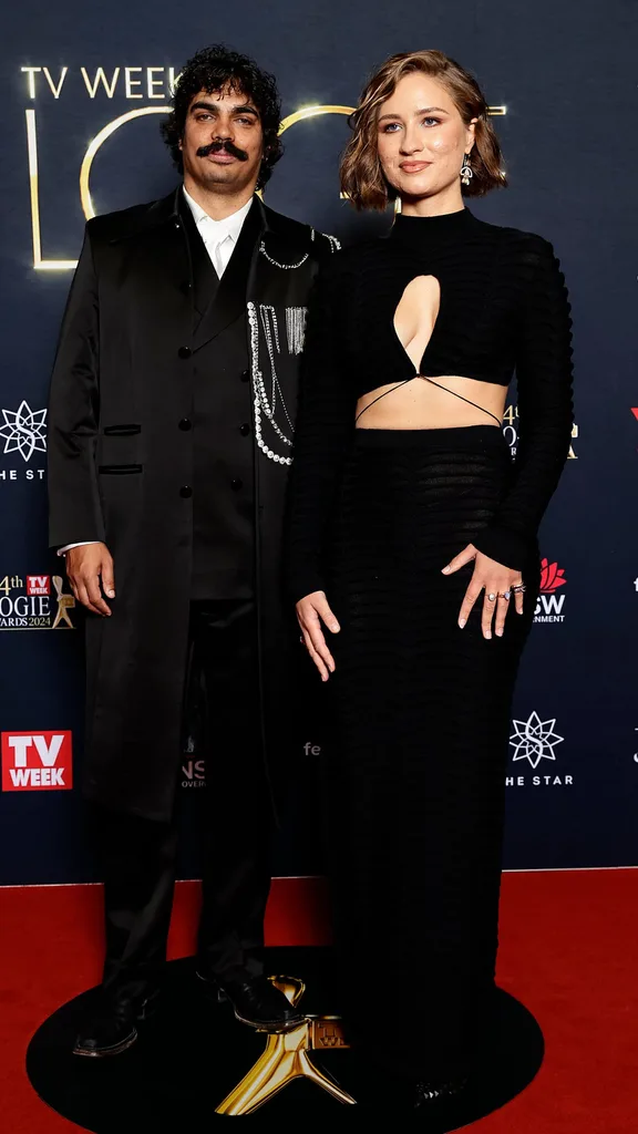 tony armstrong and girlfriend rona glynn mcdonald at the logies