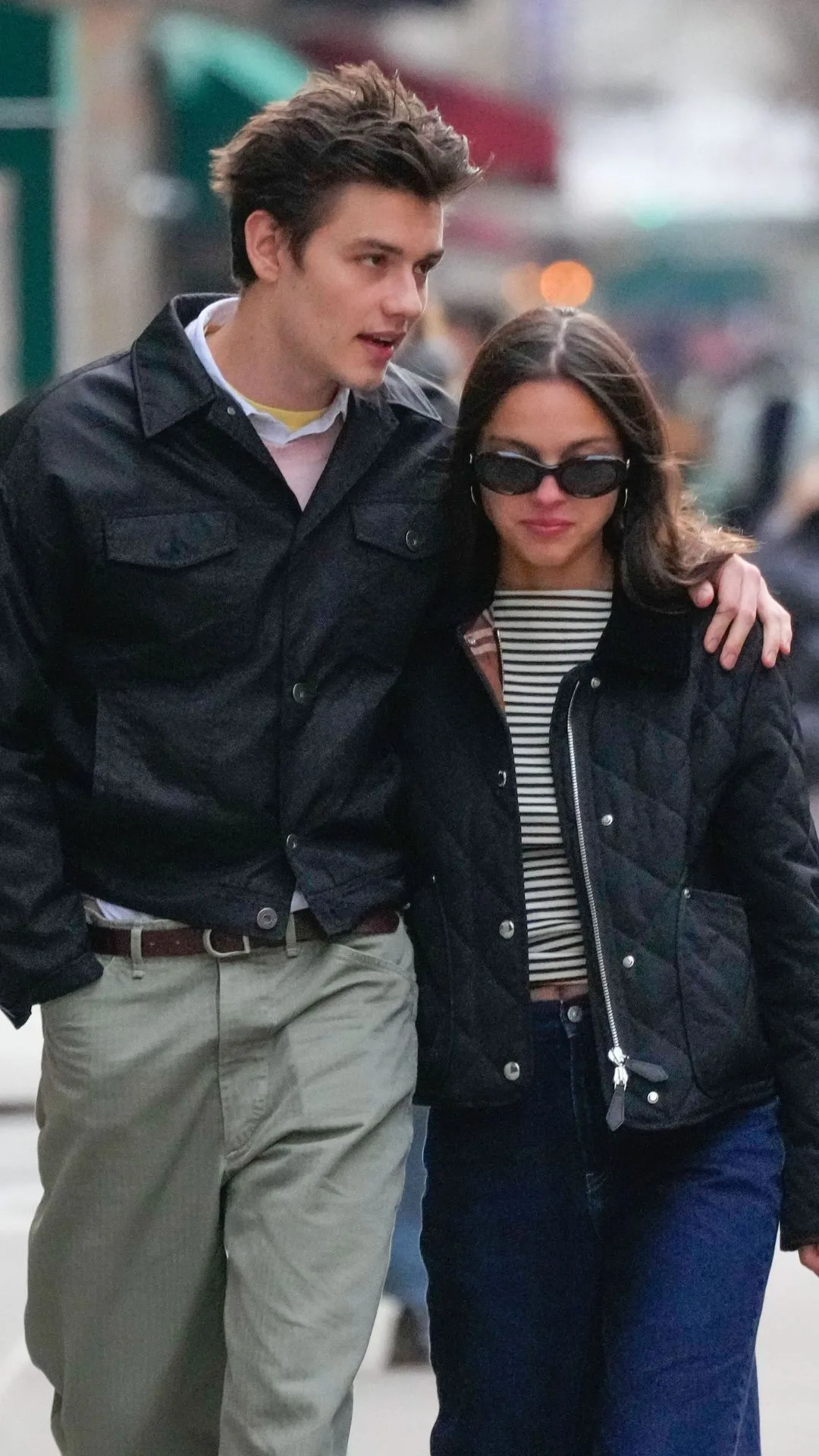 Louis Partridge and Olivia Rodrigo out in New York in January