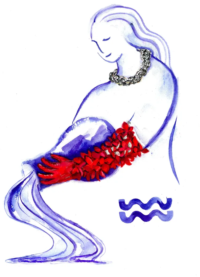 aquarius horoscope illustration